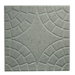 Cement flooring tiles, Multi Classico Quarters Circular design, size 40x40x4 cm, gray color | Al Wasad Industrial Company
