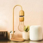 Modern Desk Lamp 1 Bulbs, Size 37x13 cm, Wooden Color