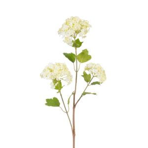 Artificial Snowball Flowers 107 cm Height White Color | 