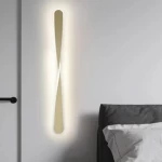 إضاءة حائط ذهبي مودرن، ارتفاع 60 سم، عرض 4 سم