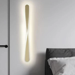 Modern Golden Wall Light 60 cm Height, 4 cm Width | Matkel Store