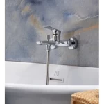 خلاط حوض استحمام نحاس كروم، بأبعاد 21.2×19.4×10.6 سم