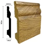PS Fiber Skirting, Thickness 1.4 cm, Size 240×9 cm, wood Color, Product Number 4507