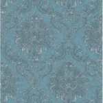 Italian Wallpaper, Blue Color, Length 10 m, Width 0.73 m, Model 25012