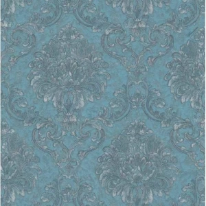 Italian Wallpaper 10m x 0.73m Blue Color, Model 25012 | Balbaid Decor Company