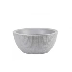 Plastic planting pot, size 40 cm, light gray color