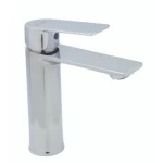 Short Washbasin Mixer Height 16 cm, Chrome Color