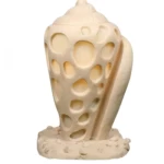 صدَفة رخامية ديكورية، 1 لمبة، طول 46 سم، لون بيج