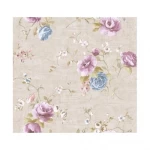 Floral wallpaper, beige color, length 10 m, width 0.53 m, model FF51209  