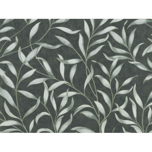 Dutch Leaf Patterned Wall Covering 10 m x 0.53 m Dark Green, Model 221321 | Balbaid Decor Company