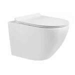 White Wall Mounted Western Toilet Seat, Round Shape, Size 18 cm 