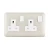 13A 2 Gang Socket with Double Pole Switch, Champagne Color, 7x14cm, 250V | SPECTRA