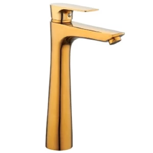 Automatic High Washbasin Mixer Brass, Gold Color | Al Muhaidib Sanitary and Ceramic