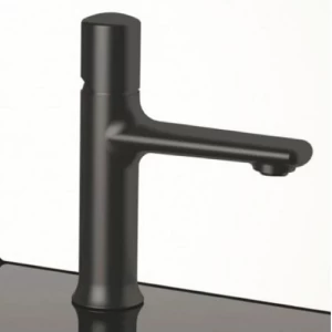 Italian Automatic Bathroom Washbasin Mixer Brass Black Short | Al Muhaidib Sanitary and Ceramic