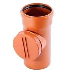UPVC Access Tee Size 110 mm, Length 320 mm, Orange Color | Cosmoplast Factory