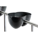 Plastic Flower Pot Double, Round Shape, Black