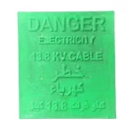 Concrete Cable Tile, Basic Design, Size 50×20 cm, Thickness 6 cm, light green Color | Al-Sarif Company