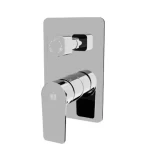 Three Ways Shower Mixer, Dimensions 12.4×18×13 cm, Shiny Chrome Color