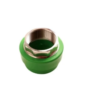 PPR Coupler with Female Thread Size 32 mm × 3/4 Inch, Diameter 42 mm, Green | AL KOBLAN Thermopipe Factory