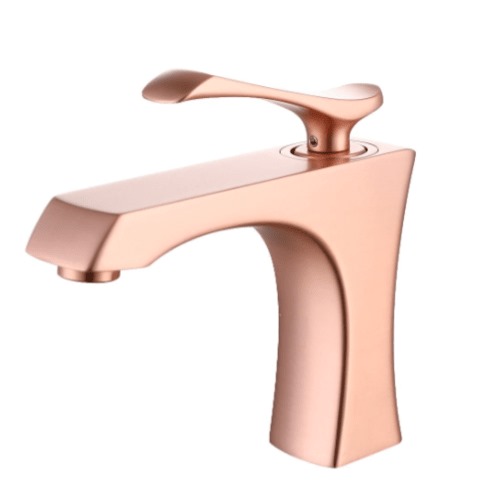 Short Washbasin Faucet 13×11.7 cm, Rose Gold Color | Prime Alarabia