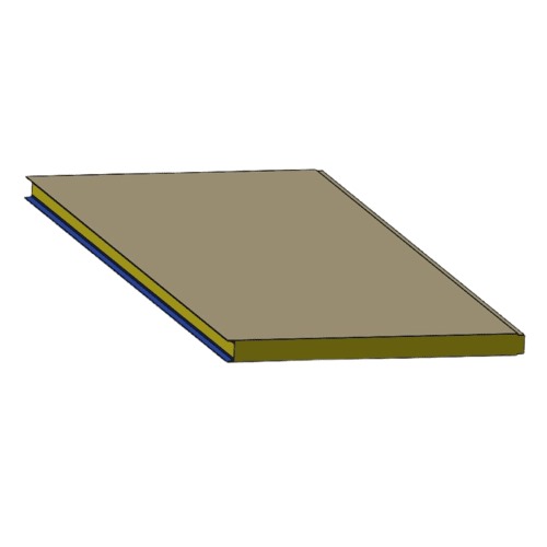 Stainless Steel Sandwich Panel Insulation Board Roof 75/105 mm, High Rib Design | Quality Industry Co. Ltd