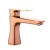 صنبور مغسلة اتوماتيك نحاس، لون روز جولد قصير مع هراب