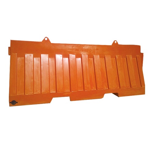 Plastic Road Barrier Water Filled 2 meter Length 80 cm Height Orange Color | Matkel Store