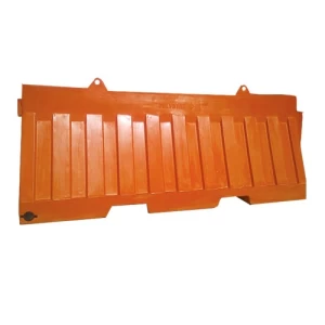 Plastic Road Barrier Water Filled 2 meter Length 80 cm Height Orange Color | Matkel Store