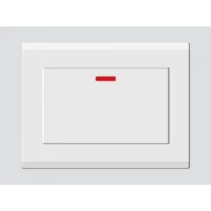 Single AC Switch 7×7 cm White, 45 Amp | Art DNA