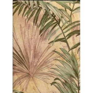 Italian Wallpaper Leaf-Patterned Design Beige, Size 10mx0.70m, Model rc16098 | Balbaid Decor Company