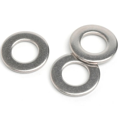 Zinc Plated Flat Washer Size 14 mm Thickness 2.5 mm Outer Diameter 44 mm DIN125 White | AOBSCO