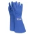 Chemical protection gloves, blue color, size (Large).