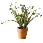 شجرة ديكورية صناعية مع وعاء، ارتفاع 25 سم، لون اخضر