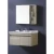Light Woody Ceramic Hand Washbasin Size 80 cm Wooden Cabinet and Mirror With Pharmacy 
