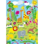 Mural image kids design, size 183×254 cm, green color