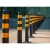 Vertical Steel Crash Bollard 4 inch Diameter, 120 cm Height, Black/Yellow | Matkel Store - Image 2