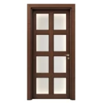 أبواب بريميوم عالية الجودة، لون بني، مقاس 235 × 115 سم، سماكة 6 سم، موديل GPR05