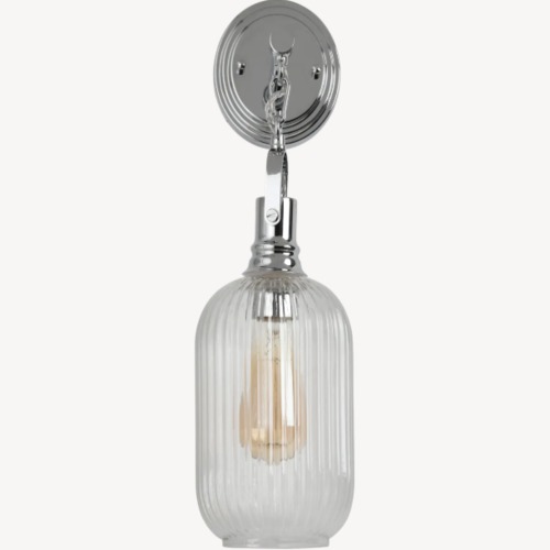 Wall Lamp Bulb Soft Light Size 15.5x44x20.5 cm Chrome | Abyat Company