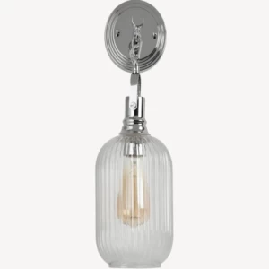 Wall Lamp Bulb Soft Light Size 15.5x44x20.5 cm Chrome | Abyat Company