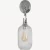 Wall Lamp Bulb, Soft Light, Size15.5x44x20.5 cm, Chrome