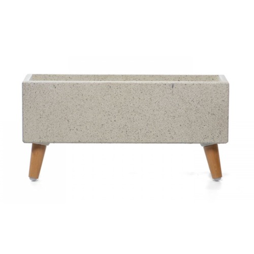 Rectangular Fiber Cement Plant Pot 70x25x38 cm Gray | Sultan Garden Center