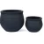 Fiber Cement Plant Planter, Size 16.5×19.5×19.5 cm, Round Shape, Dark Gray color