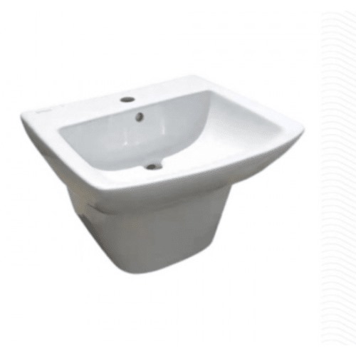 Ceramic Wall Mounted Hand Washbasin 36×45×50 cm, White | Al Muhaidib Sanitary and Ceramic