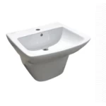 Ceramic Wall Mounted Hand Washbasin, Size 36×45×50  cm, White Color
