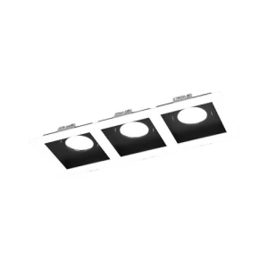 Tripartite Square Spotlight Frame Adjustable 25.5×9 cm, Black/White | 