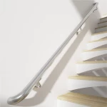 درابزين ستانلس ستيل للتثبيت في الجدار بمقبض دائري 2 انش ارتفاع 110 سم