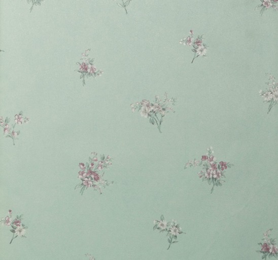 Floral Wallpaper 15.6m×106cm Green with Pink | Luxury line