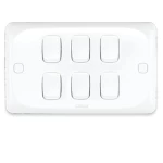 مفتاح كهرباء سداسى 10 امبير ميرا الفنار مقاس 14×7 سم اللون ابيض 