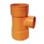 UPVC 87.5° Reduced Tee Size 160×110 mm, Length 251 mm, Orange Color | Cosmoplast