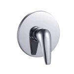 Concealed Shower Mixer, Round Shape, Chrome Color, Single Line